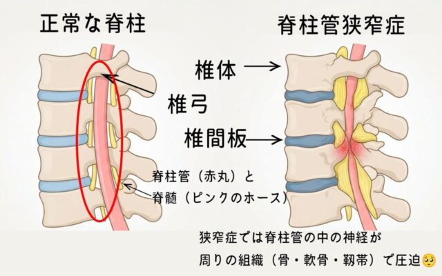 奈良市で脊柱管狭窄症にお悩みの方へに解説画像